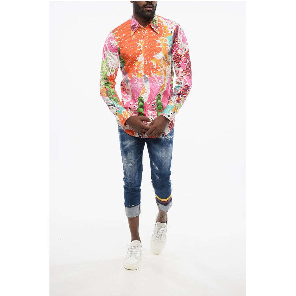 Dsquared² Abstract Patterned Popeline Shirt