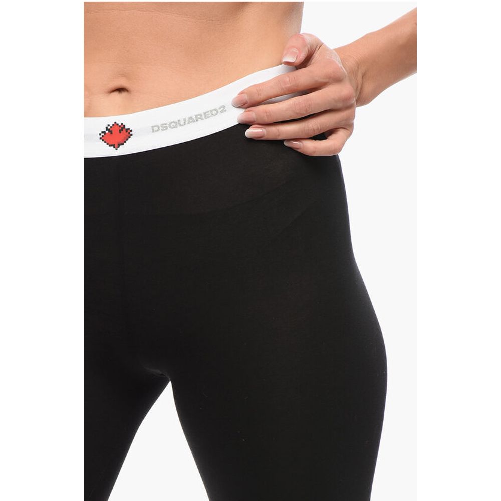 Dsquared² Underwear Biker Leggings with Logoed Waistband
