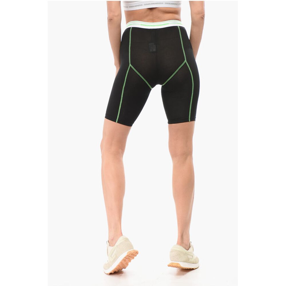 Dsquared² Underwear Biker Leggings with Visible Stitchings