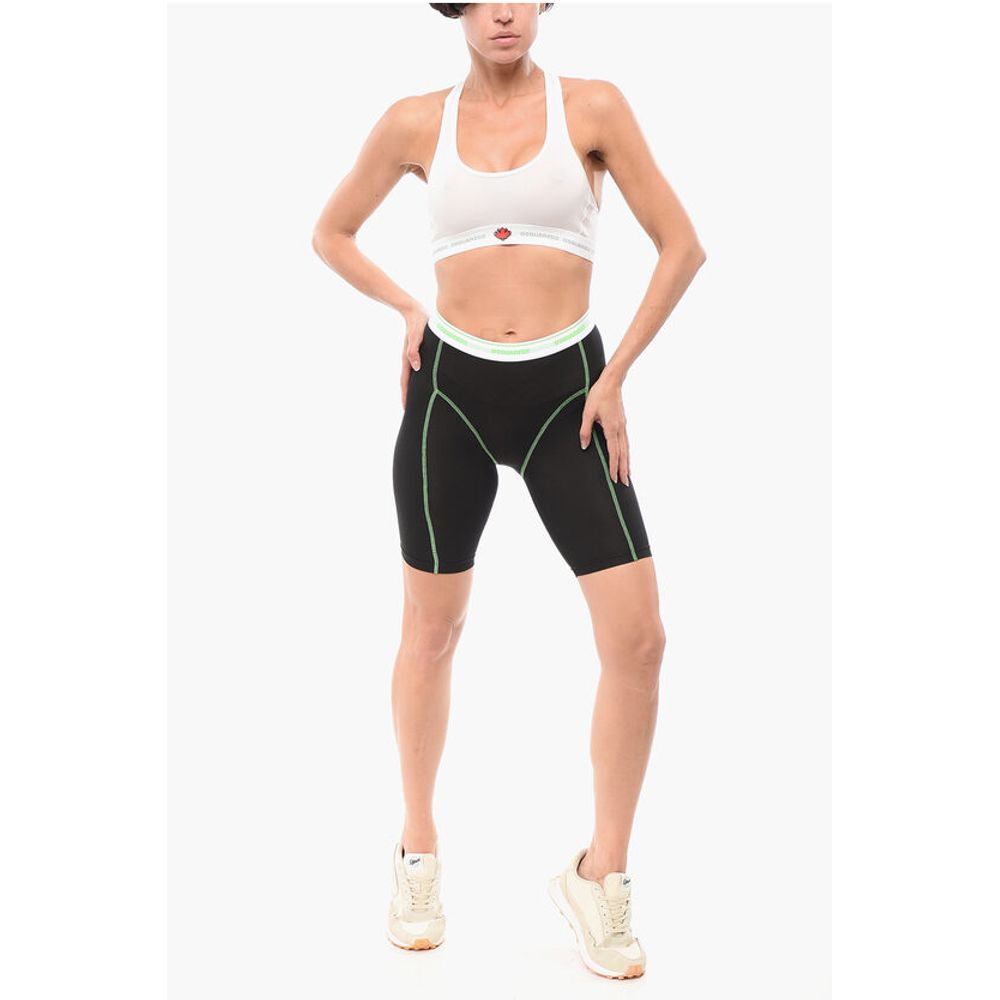 Dsquared² Underwear Biker Leggings with Visible Stitchings