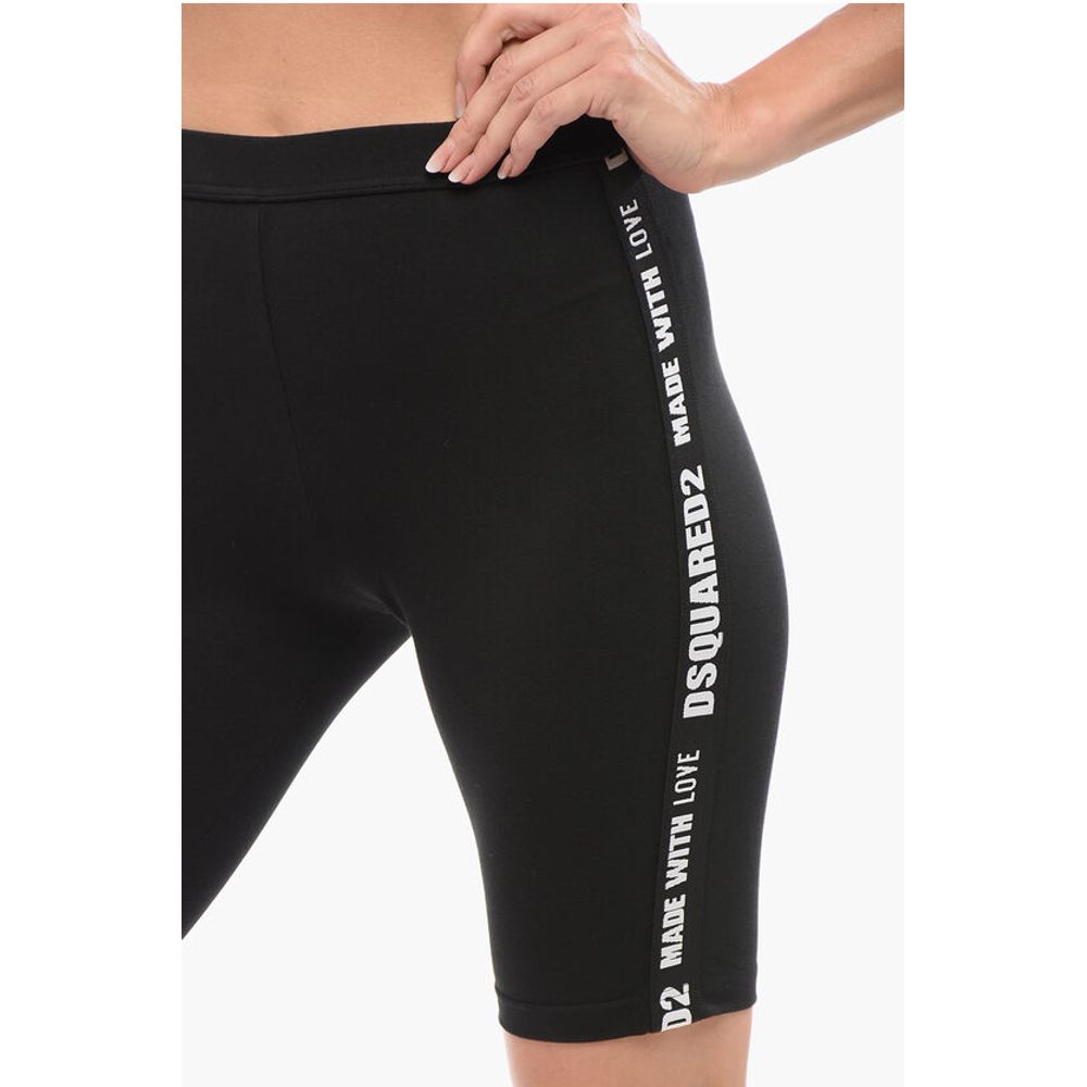 Dsquared² Underwear Biker Leggings with Logoed Bands