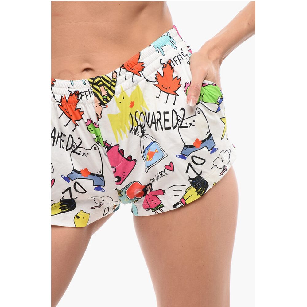 Dsquared² Printed Cotton Pijama Shorts