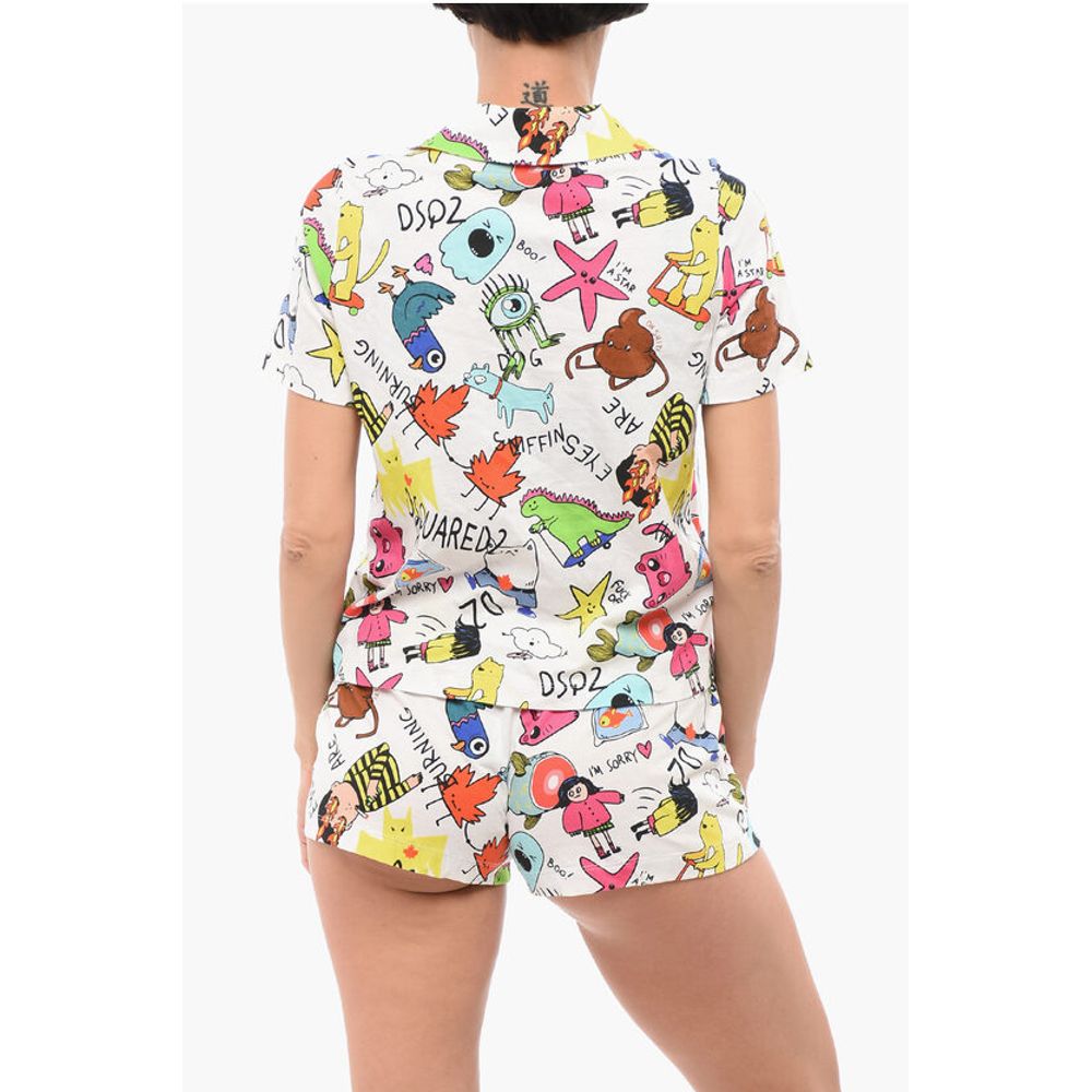 Dsquared² Printed Cotton Pijama Shirt