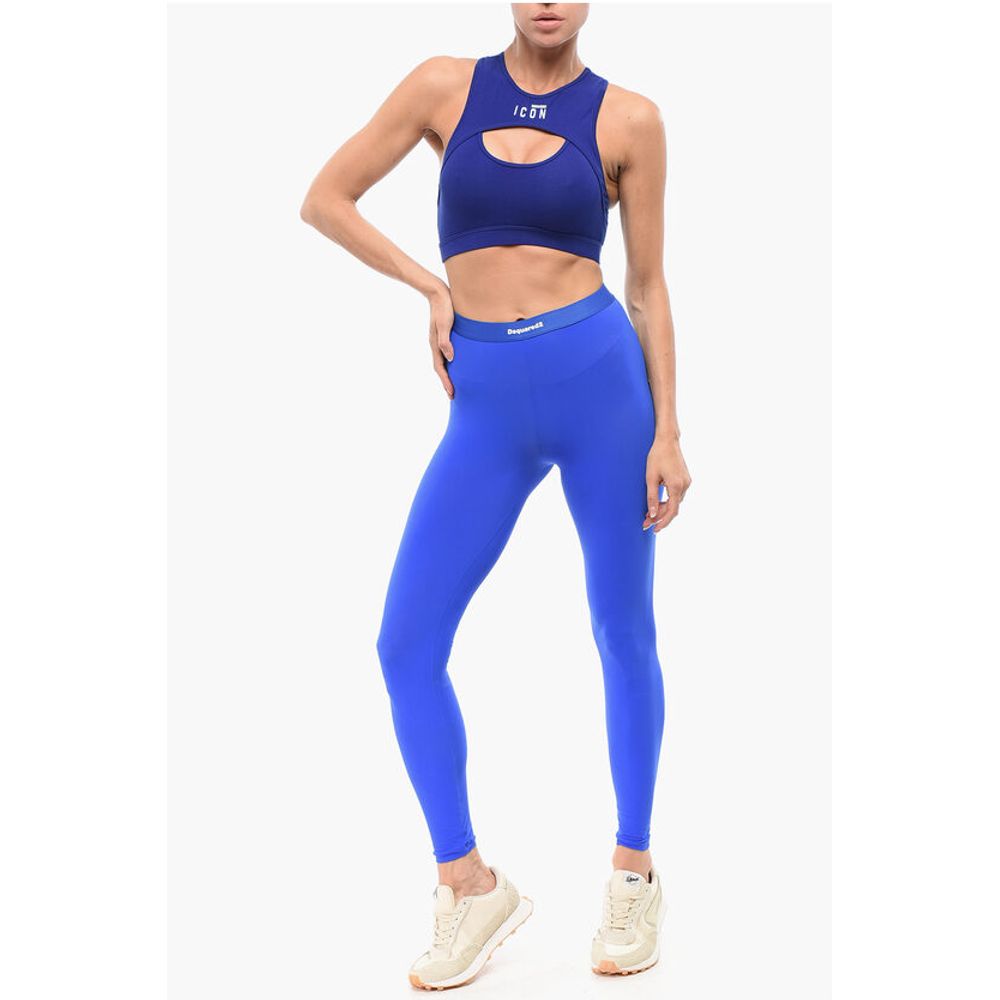 Dsquared² Underwear Microfiber Leggings with Logoed Elastic Band