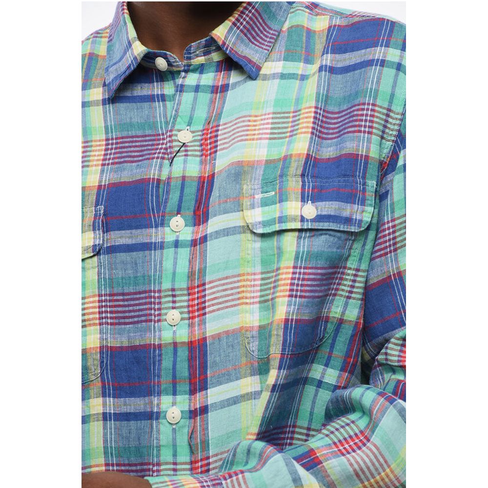 Polo Ralph Lauren Plaid Check Linen Saharan Shirt