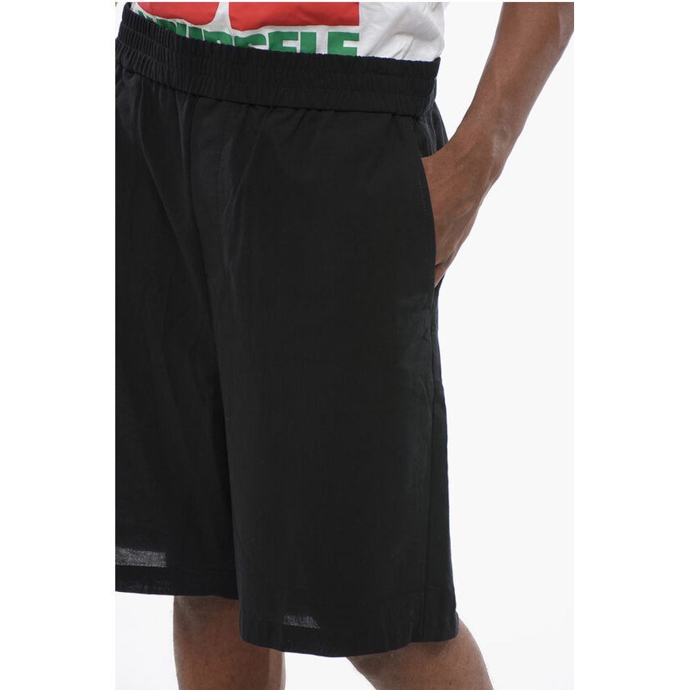 Ami Alexandre Mattiussi Cotton Shorts with Elastic Waistband