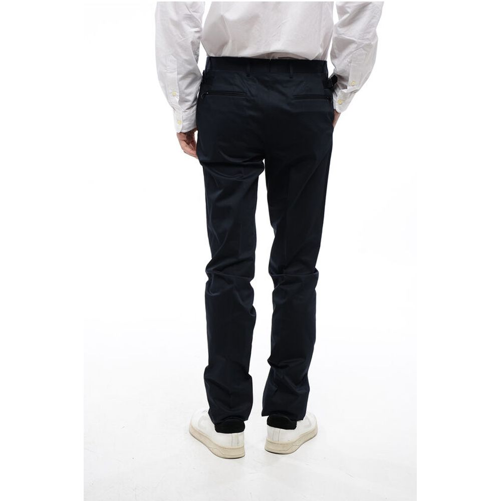 Corneliani Cotton Slim Fit Pants With Martingale