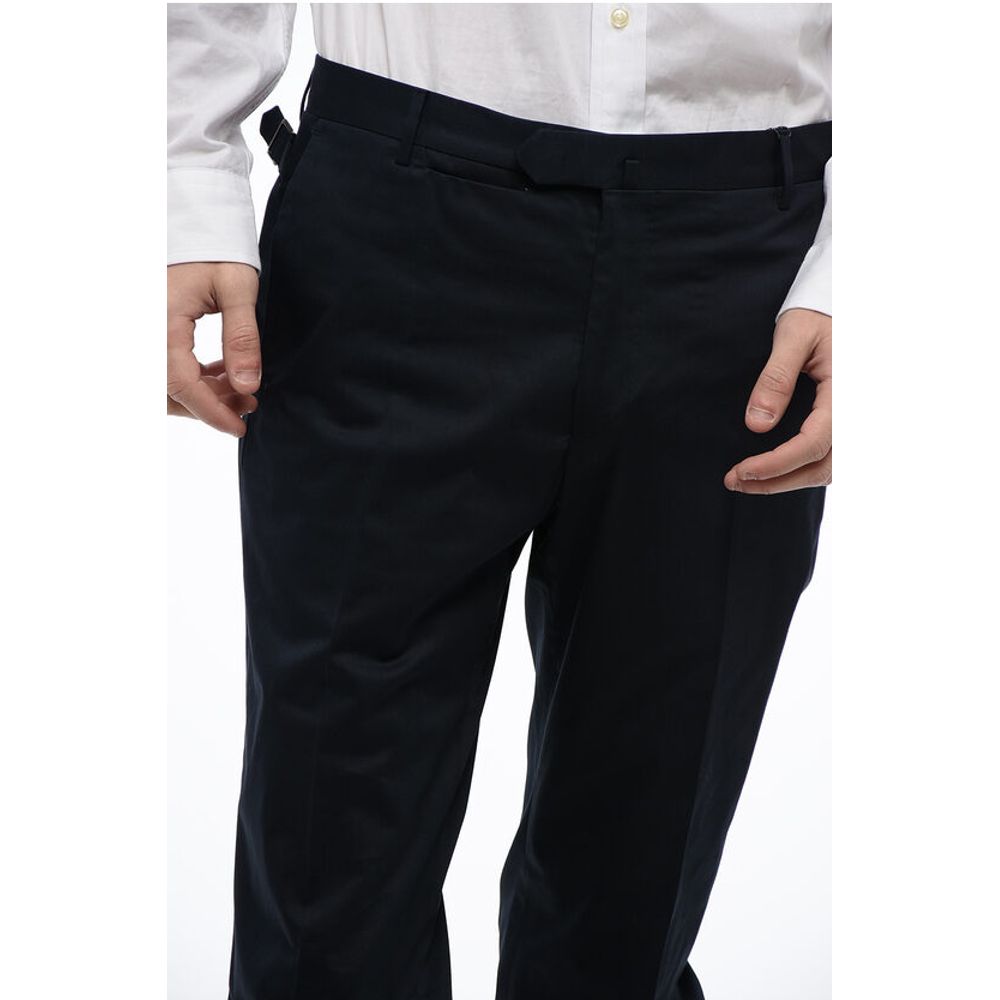 Corneliani Cotton Slim Fit Pants With Martingale