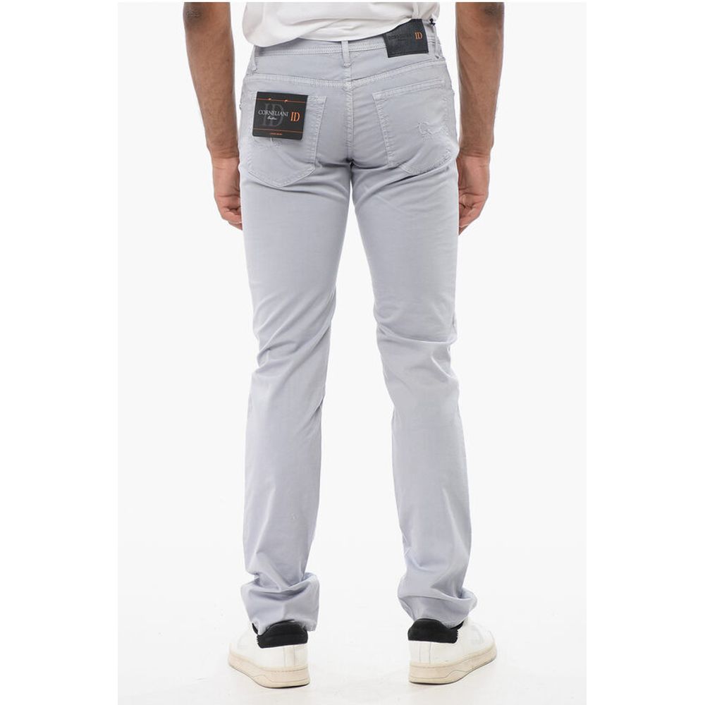 Corneliani ID LUXURY DENIM Ton-sur-ton Embroidered Denims