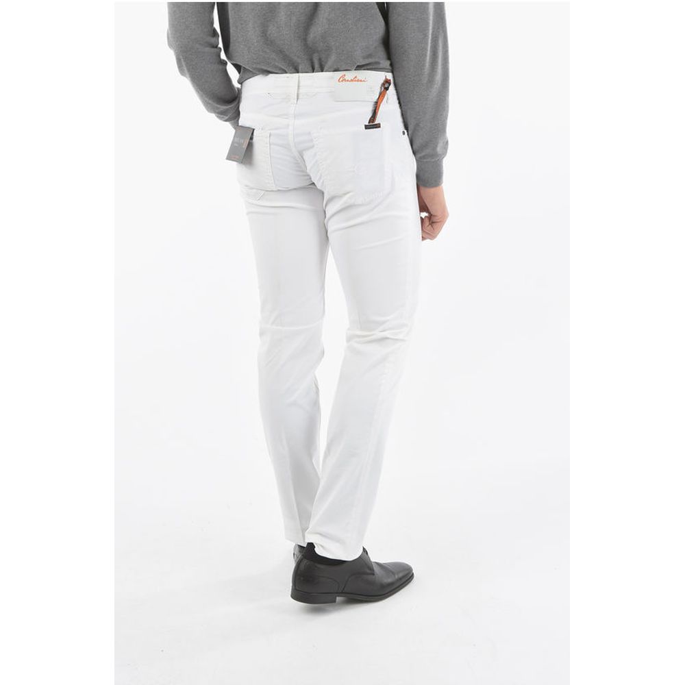 Corneliani ID COLLECTION Jeans with 5 Pockets and Button Closure and Em