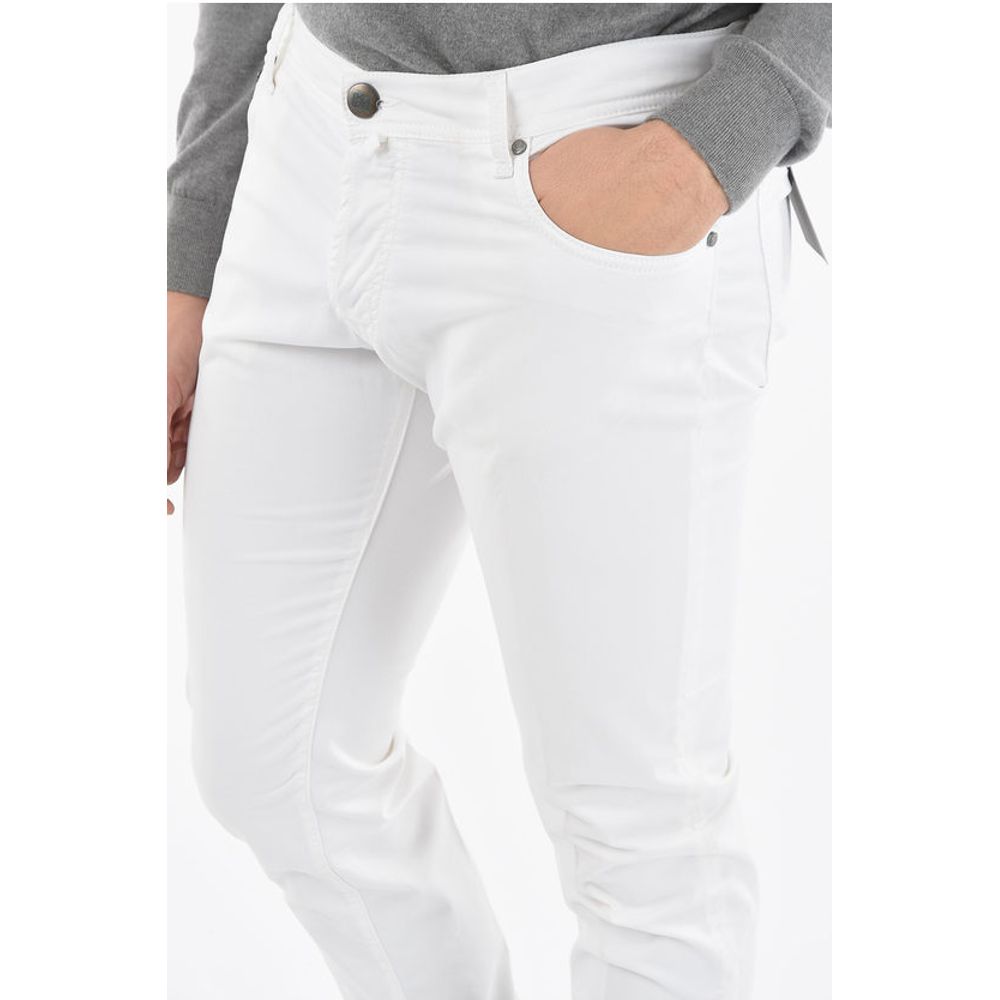 Corneliani ID COLLECTION Jeans with 5 Pockets and Button Closure and Em