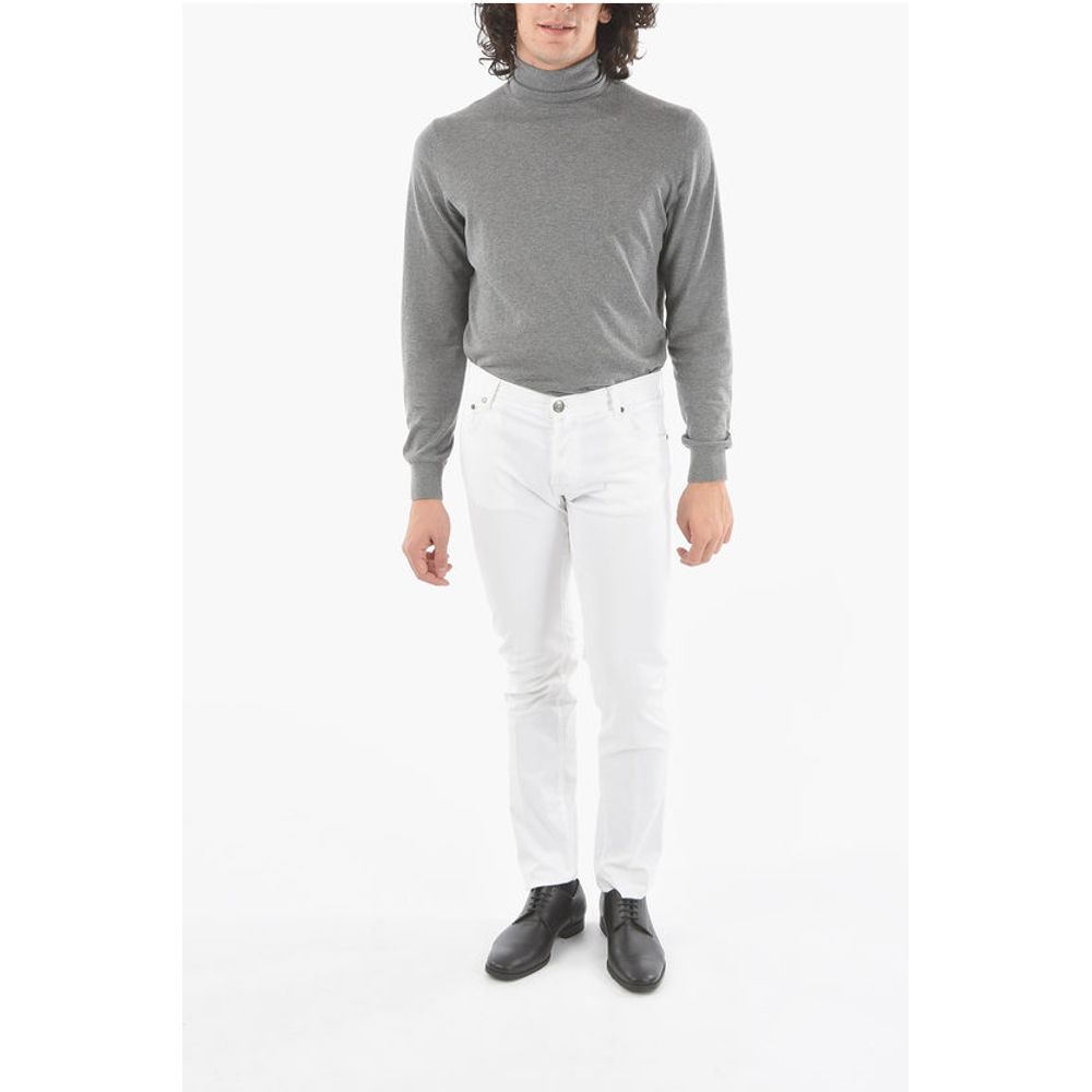 Corneliani ID COLLECTION Jeans with 5 Pockets and Button Closure and Em
