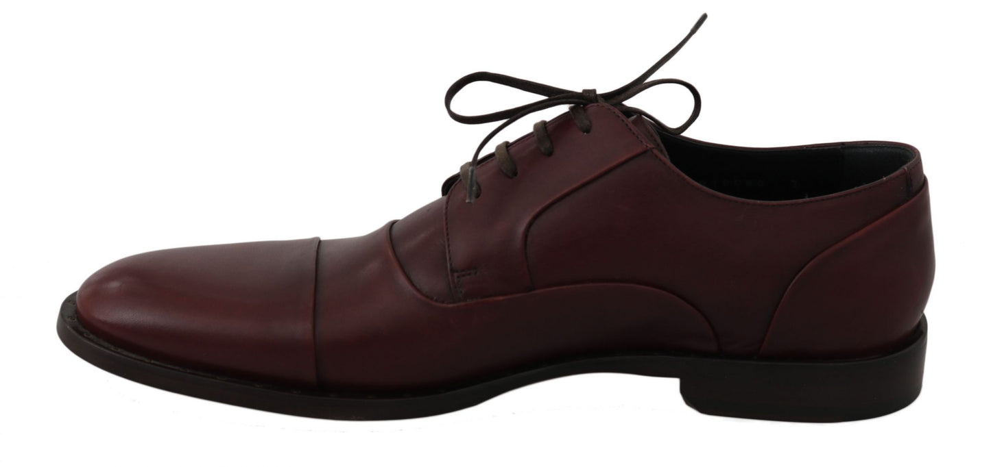 Dolce & Gabbana eleganti scarpe eleganti in pelle bordeaux
