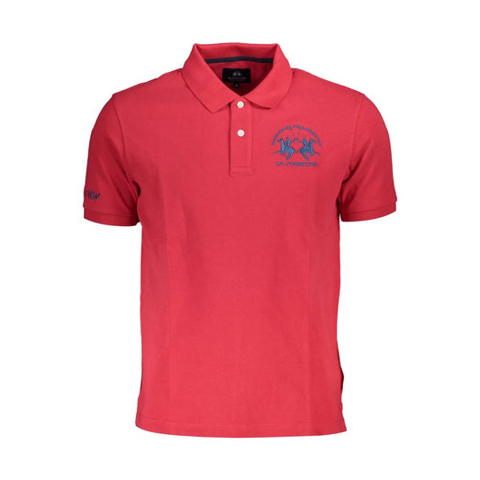 La Martina Red Cotton Polo Shirt