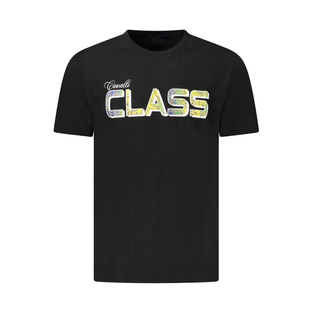 Cavalli Class Black Cotton T-Shirt