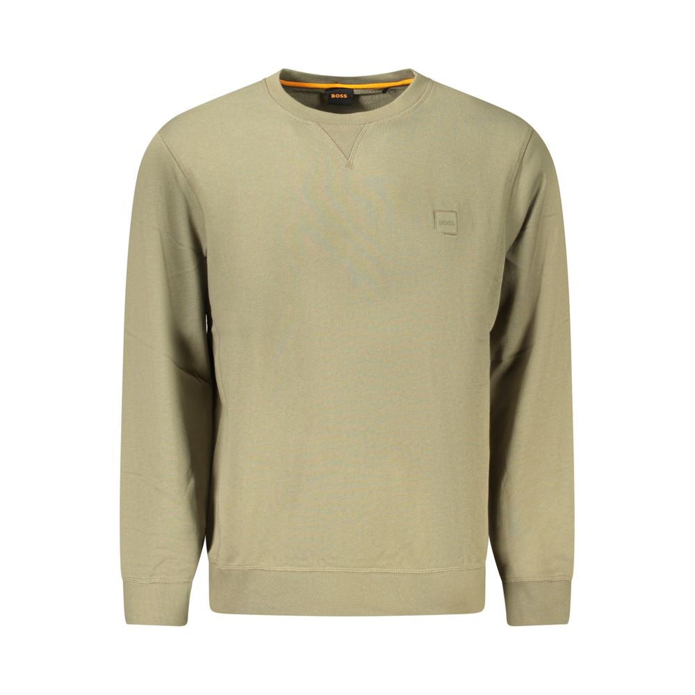 Hugo Boss Green Cotton Sweater