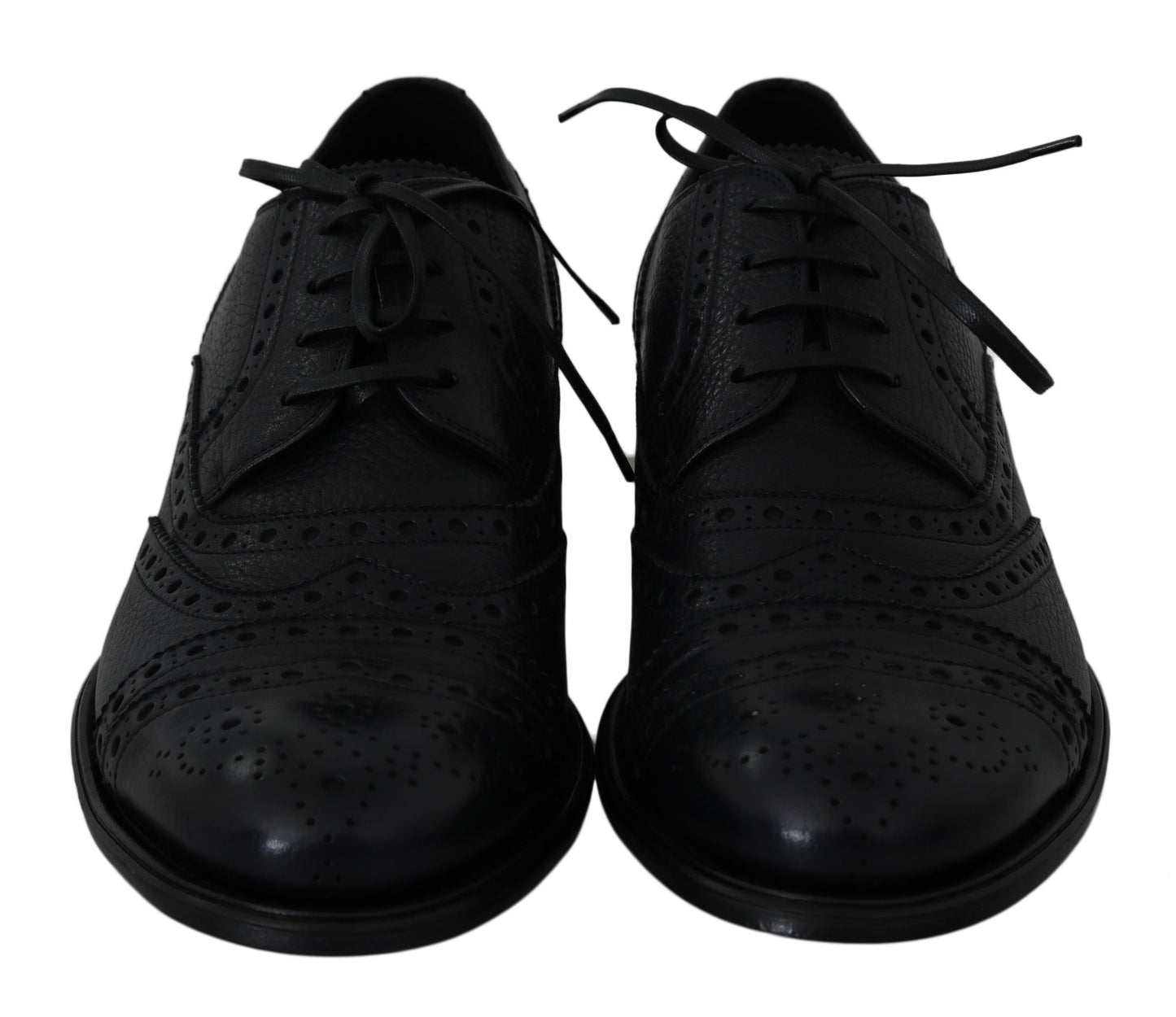 Dolce & Gabbana eleganti scarpe derby con punta alari blu scuro