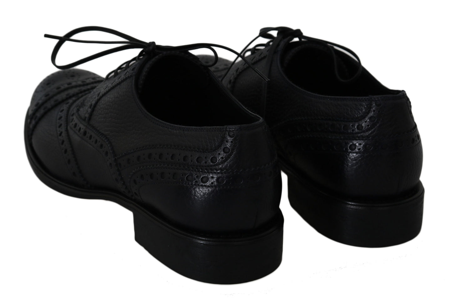 Dolce & Gabbana eleganti scarpe derby con punta alari blu scuro