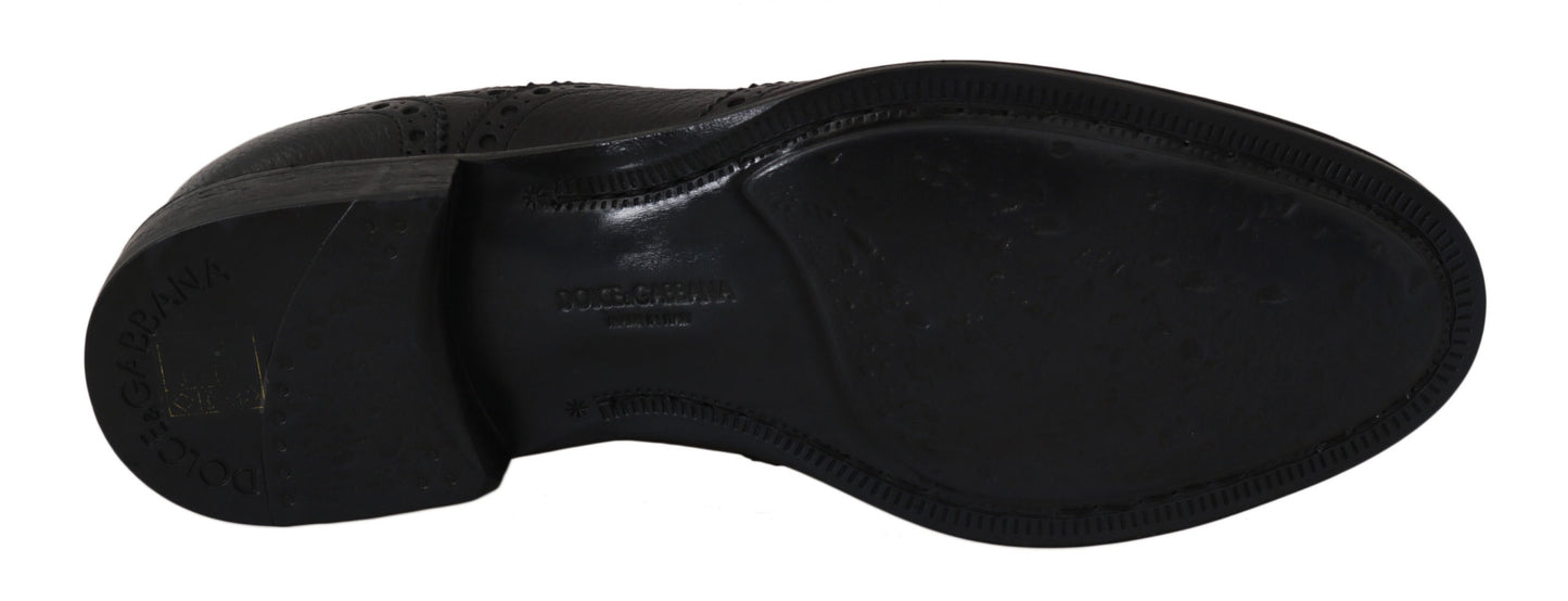 Dolce & Gabbana eleganti scarpe derby con punta alari blu scuro