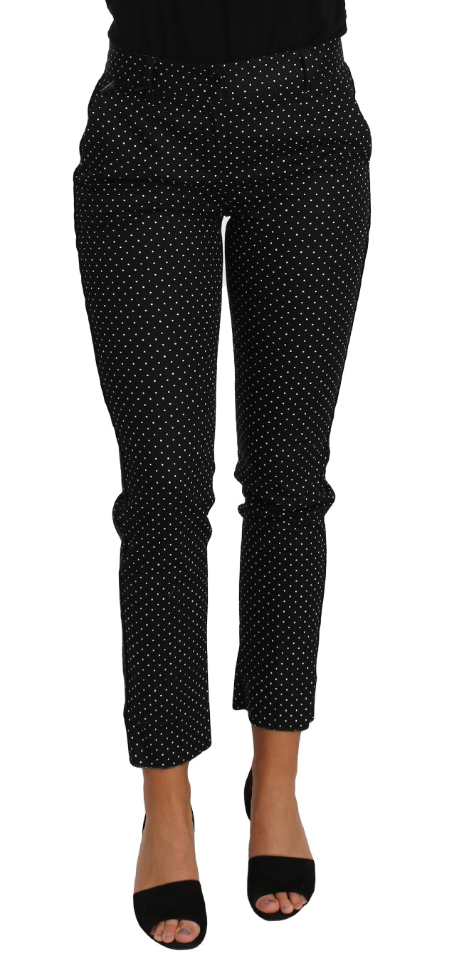 Pantaloni cropped eleganti a pois di Dolce & Gabbana