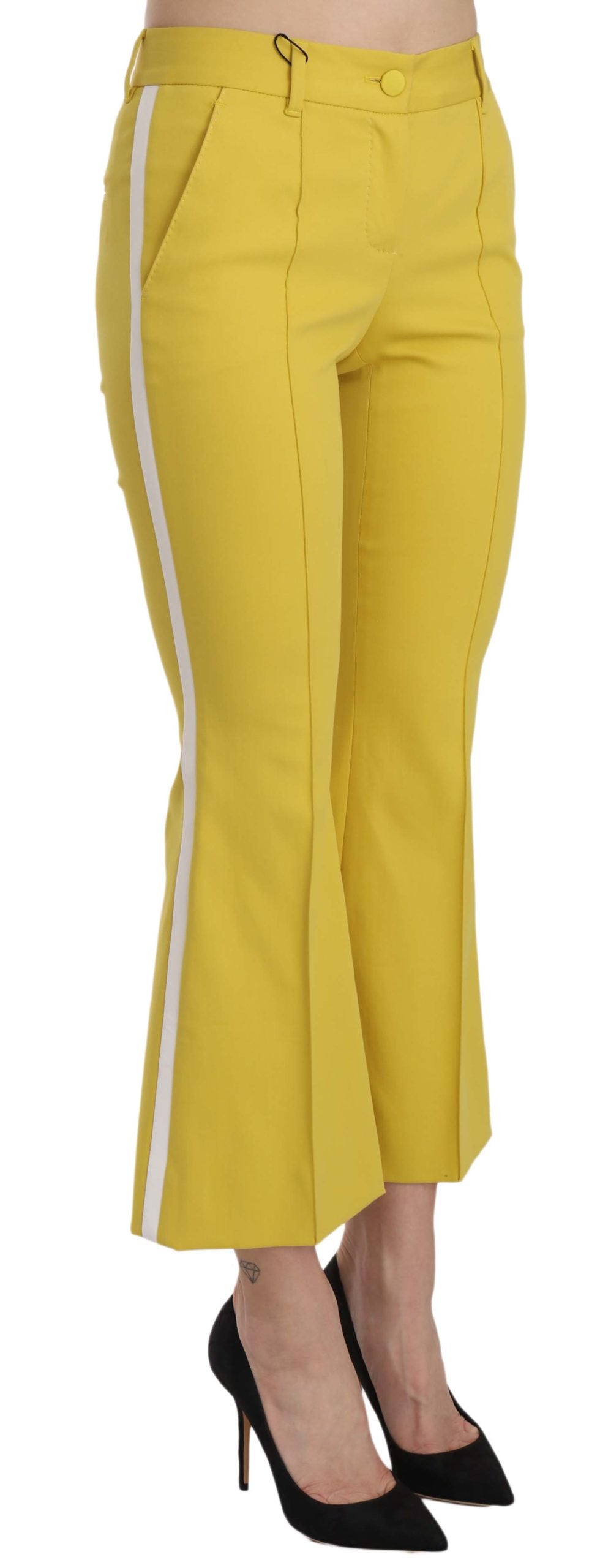 Pantaloni a zampa gialli Chic di Dolce & Gabbana per serate eleganti