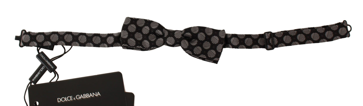 Dolce & Gabbana Elegante Papillon In Seta A Pois