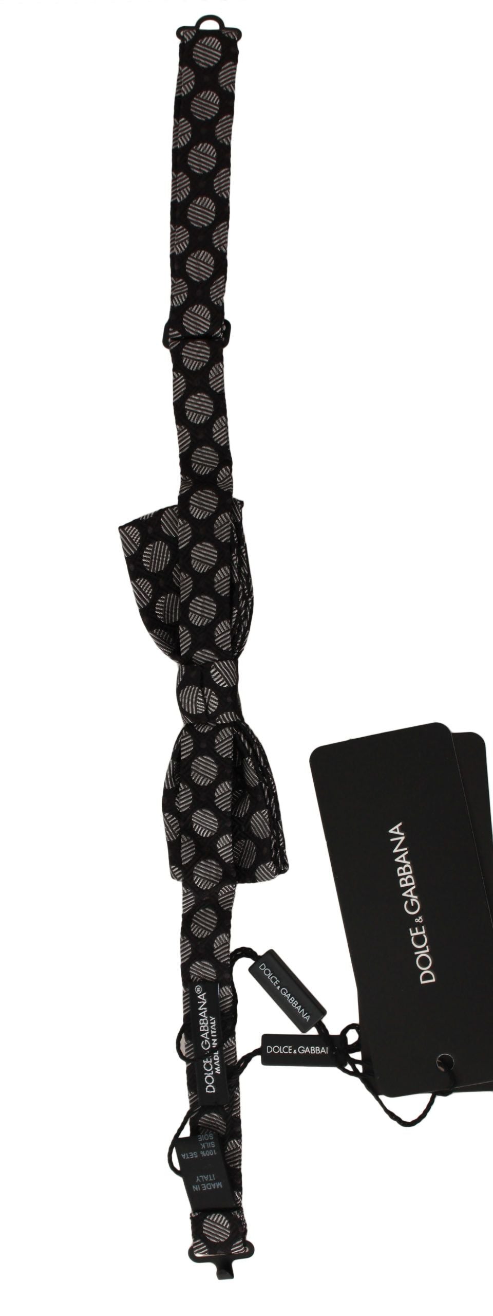 Dolce & Gabbana Elegante Papillon In Seta A Pois