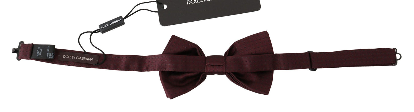 Dolce & Gabbana Elegante papillon in seta a pois marrone