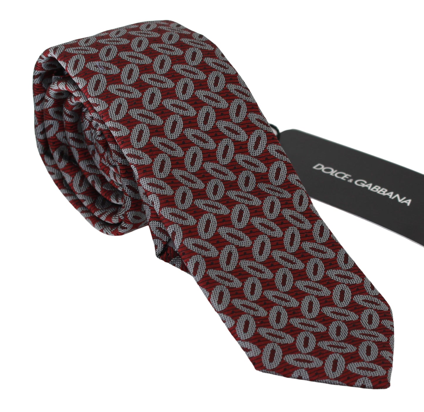 Dolce & Gabbana Cravatta Elegante In Seta Stampata Rossa