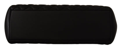 Versace Elegant Large Black Nappa Leather Tote - PER.FASHION