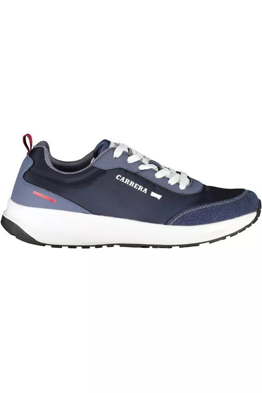 Carrera Sleek Blue Sneakers with Eco-Leather Accents