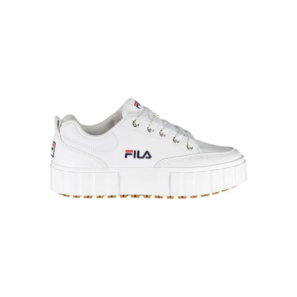Fila Chic White Wedge Sneakers with Embroidered Detail - PER.FASHION