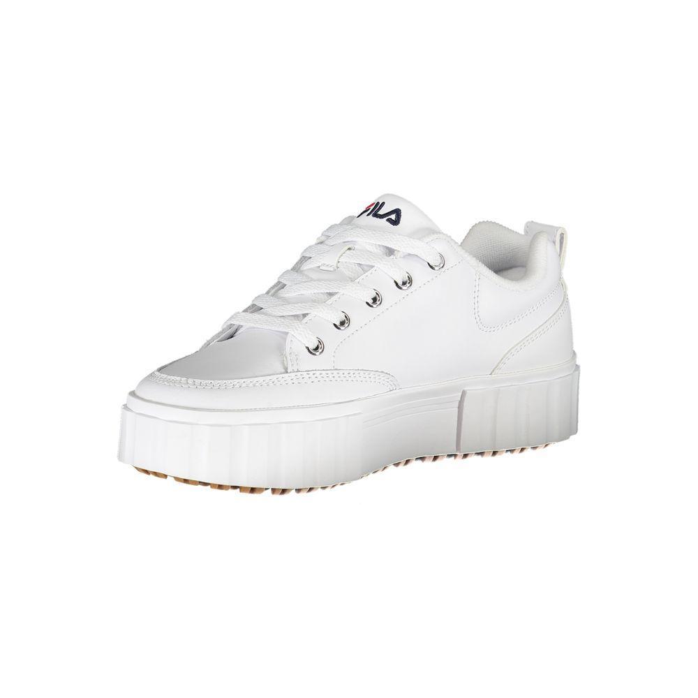 Fila Chic White Wedge Sneakers with Embroidered Detail - PER.FASHION