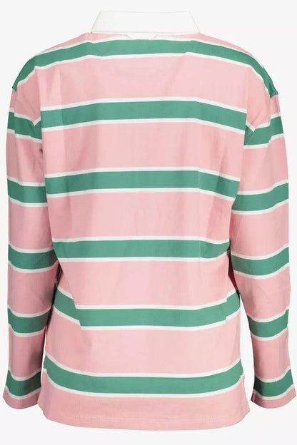 Gant Elegant Long-Sleeve Pink Polo with Contrasting Details - PER.FASHION