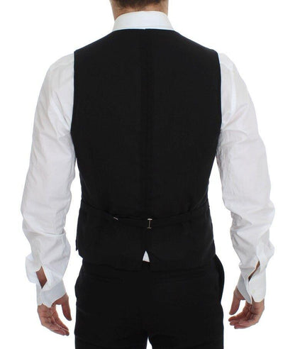 Dolce & Gabbana Elegant Black Wool Dress Vest - PER.FASHION