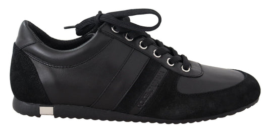 Dolce & Gabbana Elegant Black Leather Sport Sneakers - PER.FASHION