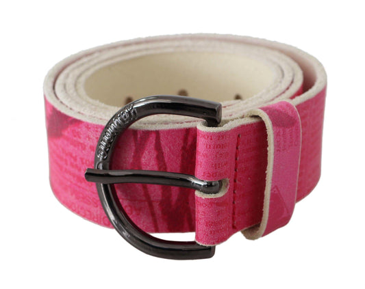John Galliano Elegant Pink Leather Fashion Belt - PER.FASHION