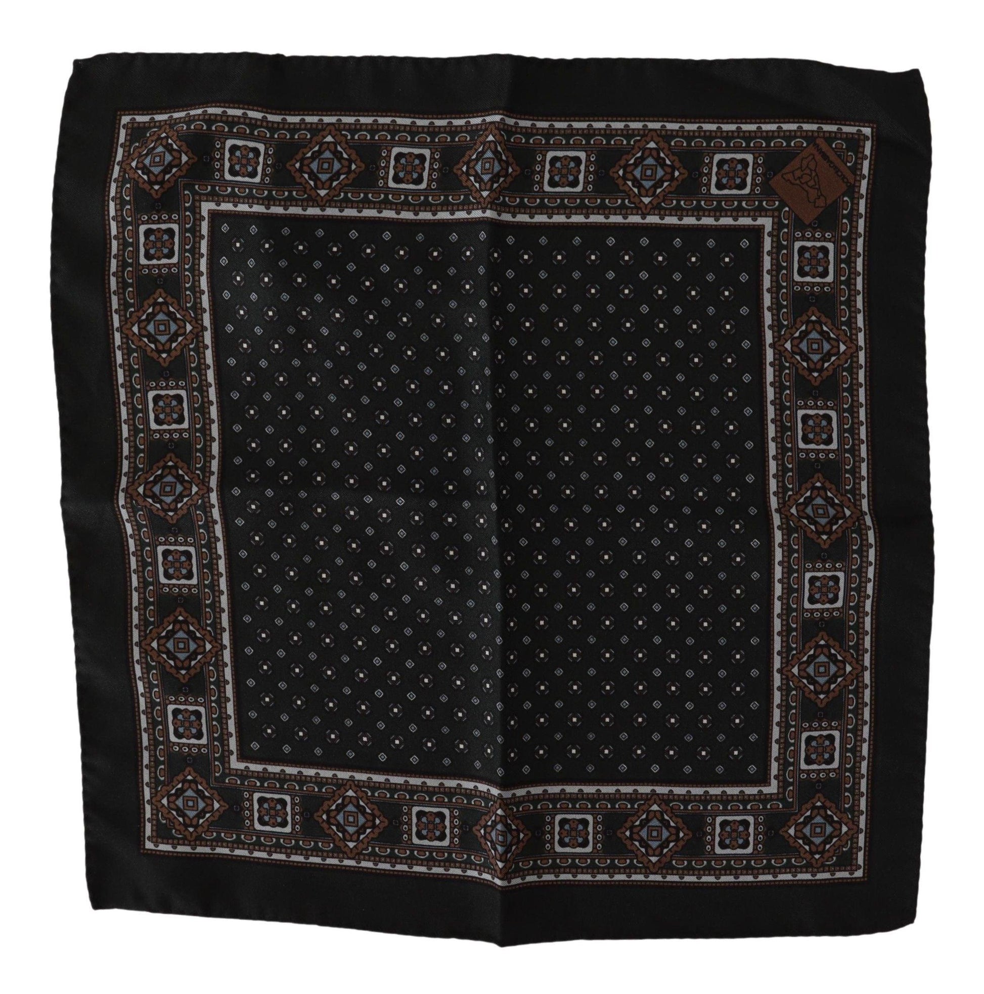 Dolce & Gabbana Elegant Black Silk Pocket Square - PER.FASHION