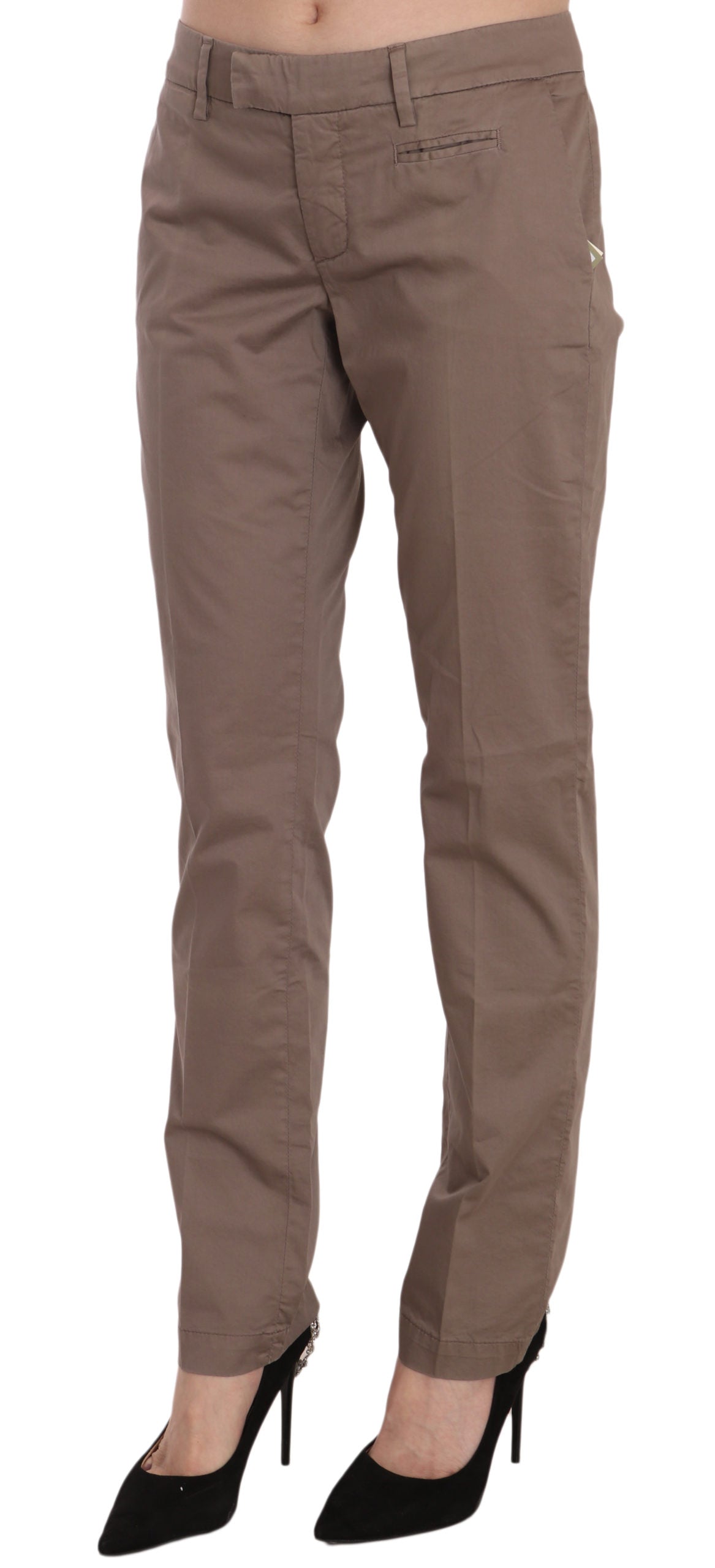 Pantaloni Dondup Chic marroni dal taglio dritto