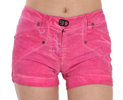 PLEIN SUD Mini pantaloncini rosa a vita media chic