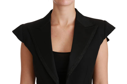 Dolce &amp; Gabbana Gilet blazer corto nero elegante