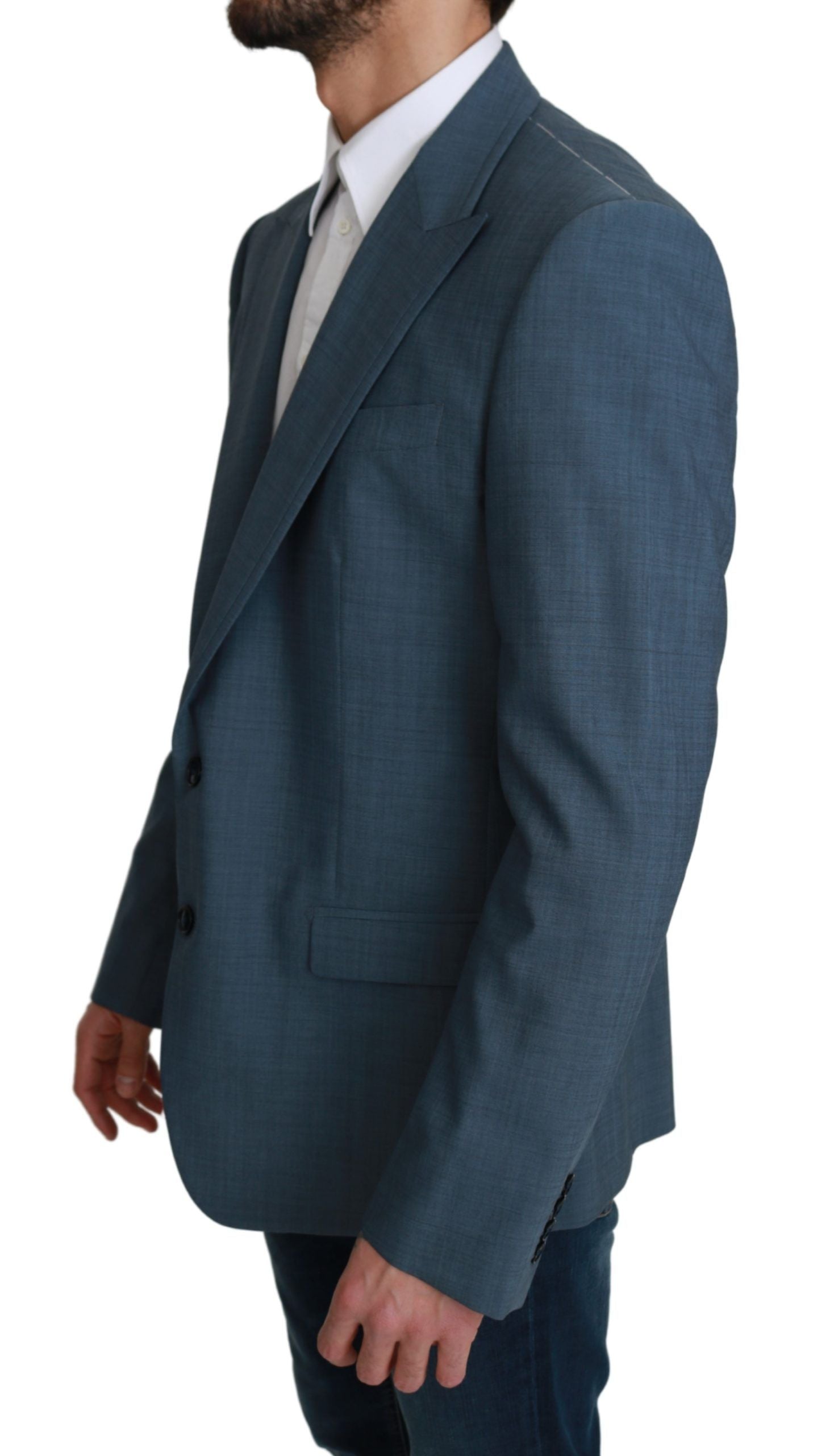 Dolce &amp; Gabbana Blazer elegante slim fit azzurro