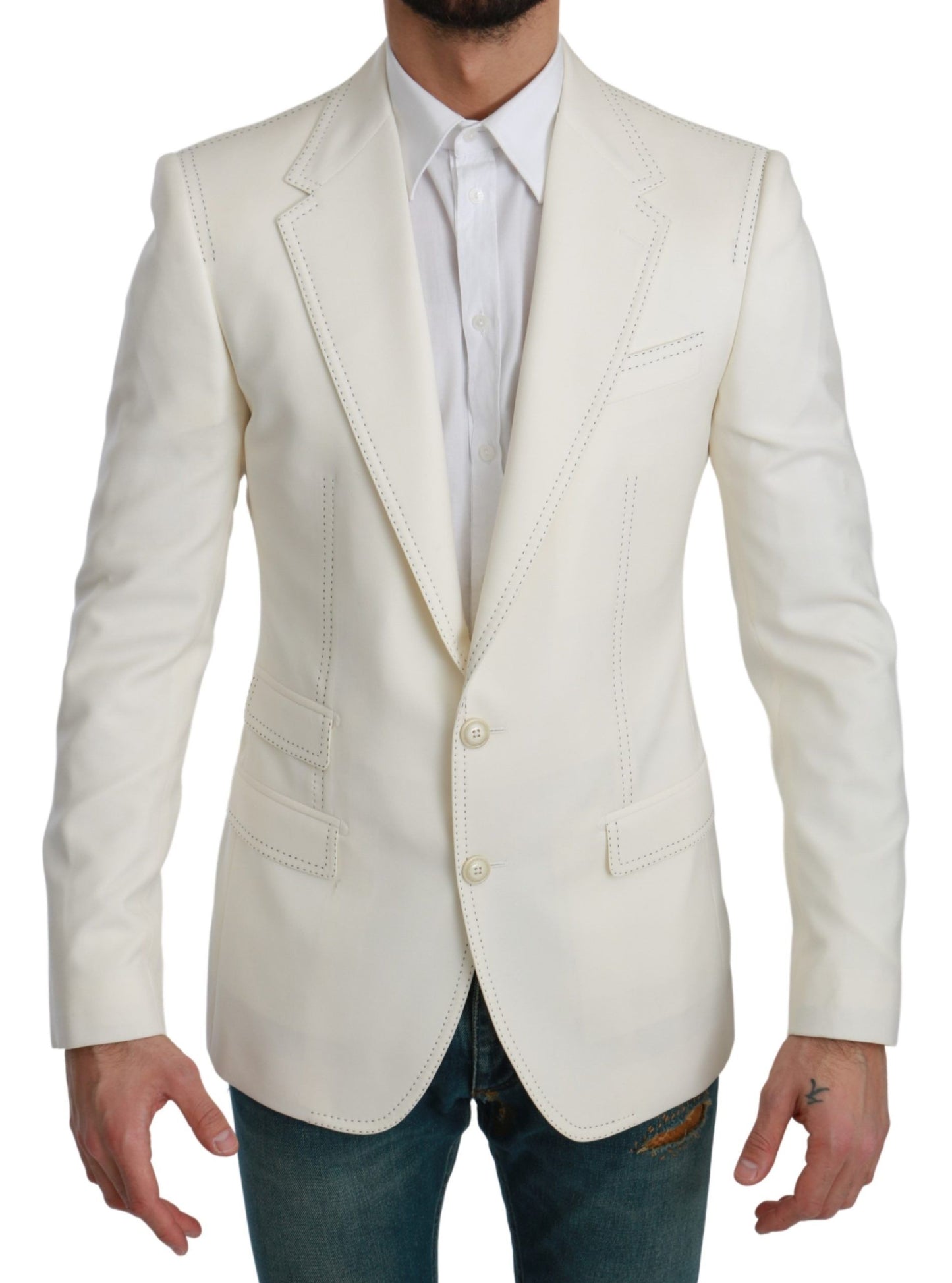 Dolce &amp; Gabbana Blazer elegante slim fit in lana vergine