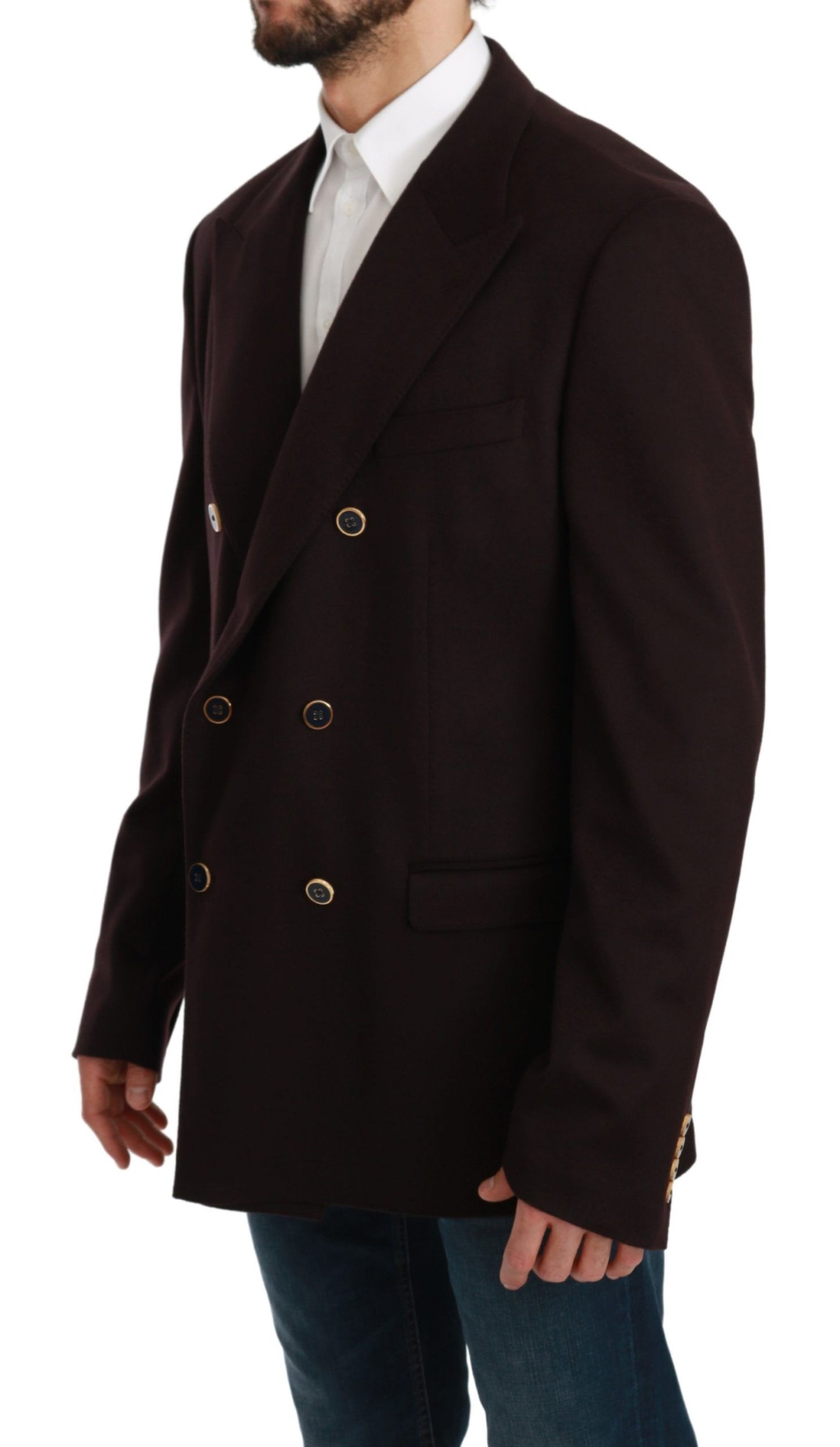 Dolce &amp; Gabbana Elegante Blazer in Cashmere Bordeaux Bordeaux