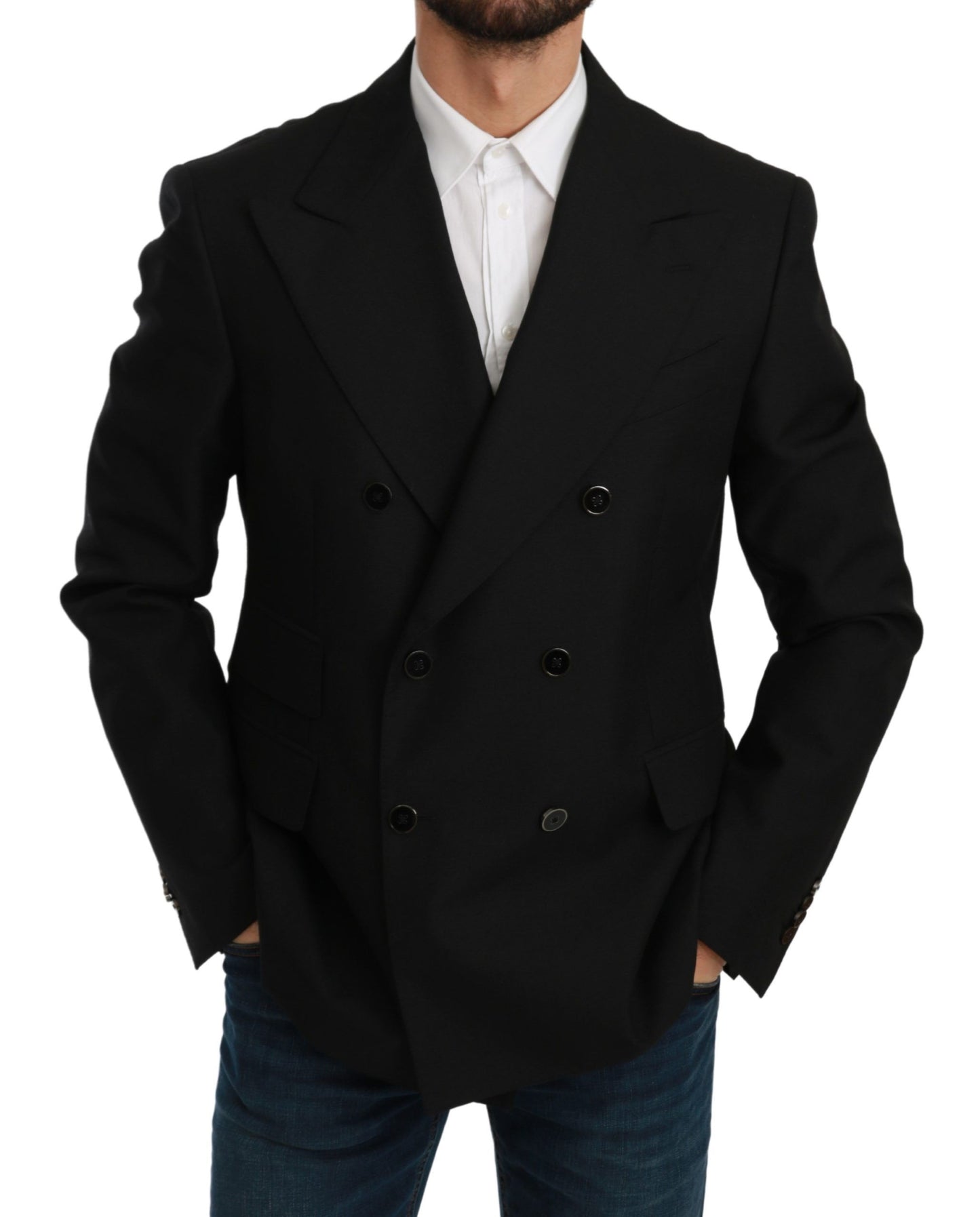 Dolce &amp; Gabbana Elegante blazer formale slim fit nero