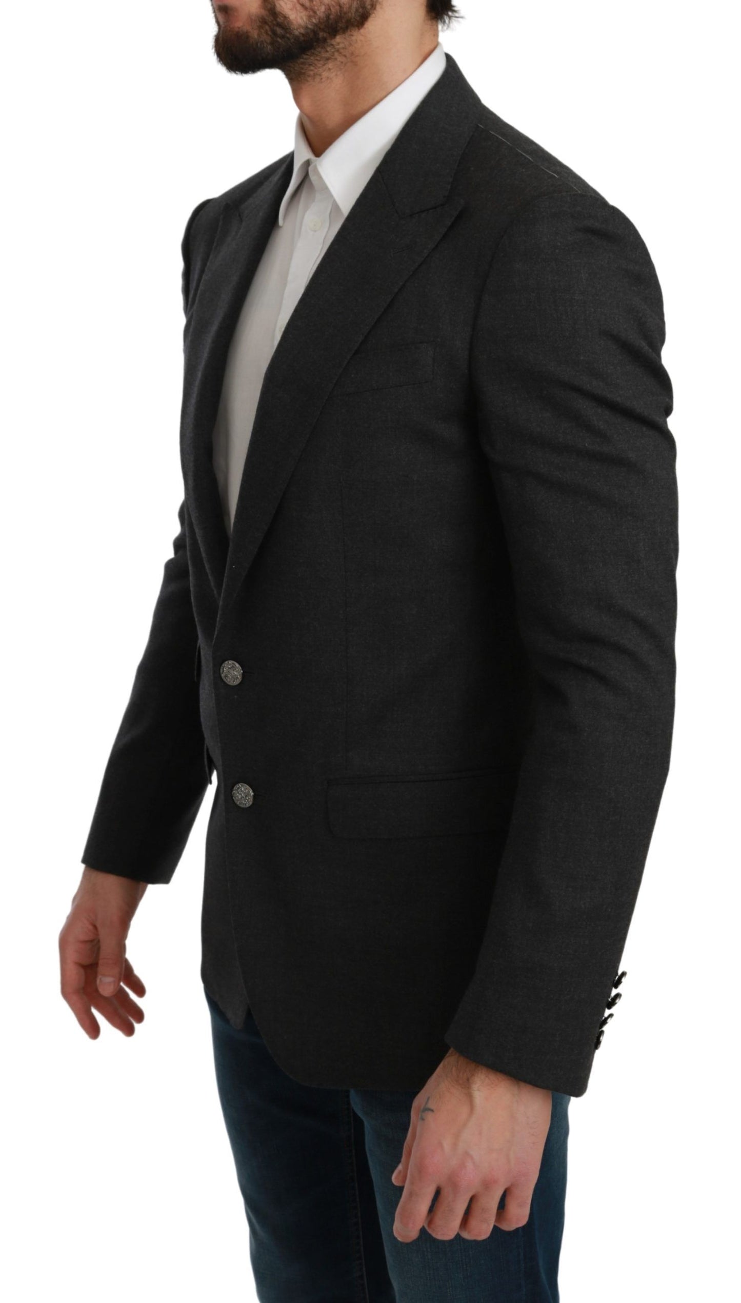 Blazer formale slim fit grigio elegante Dolce &amp; Gabbana