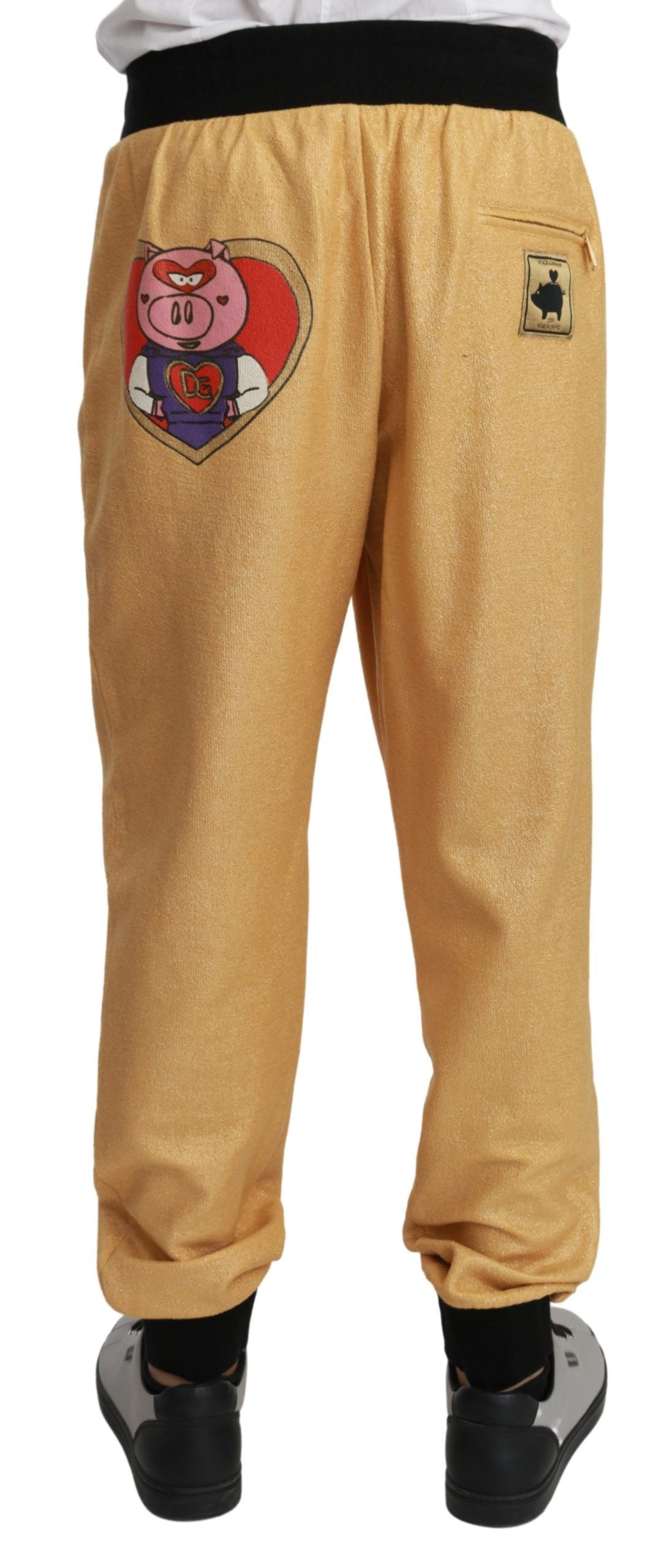 Pantaloni sportivi eleganti con motivo dorato Dolce &amp; Gabbana