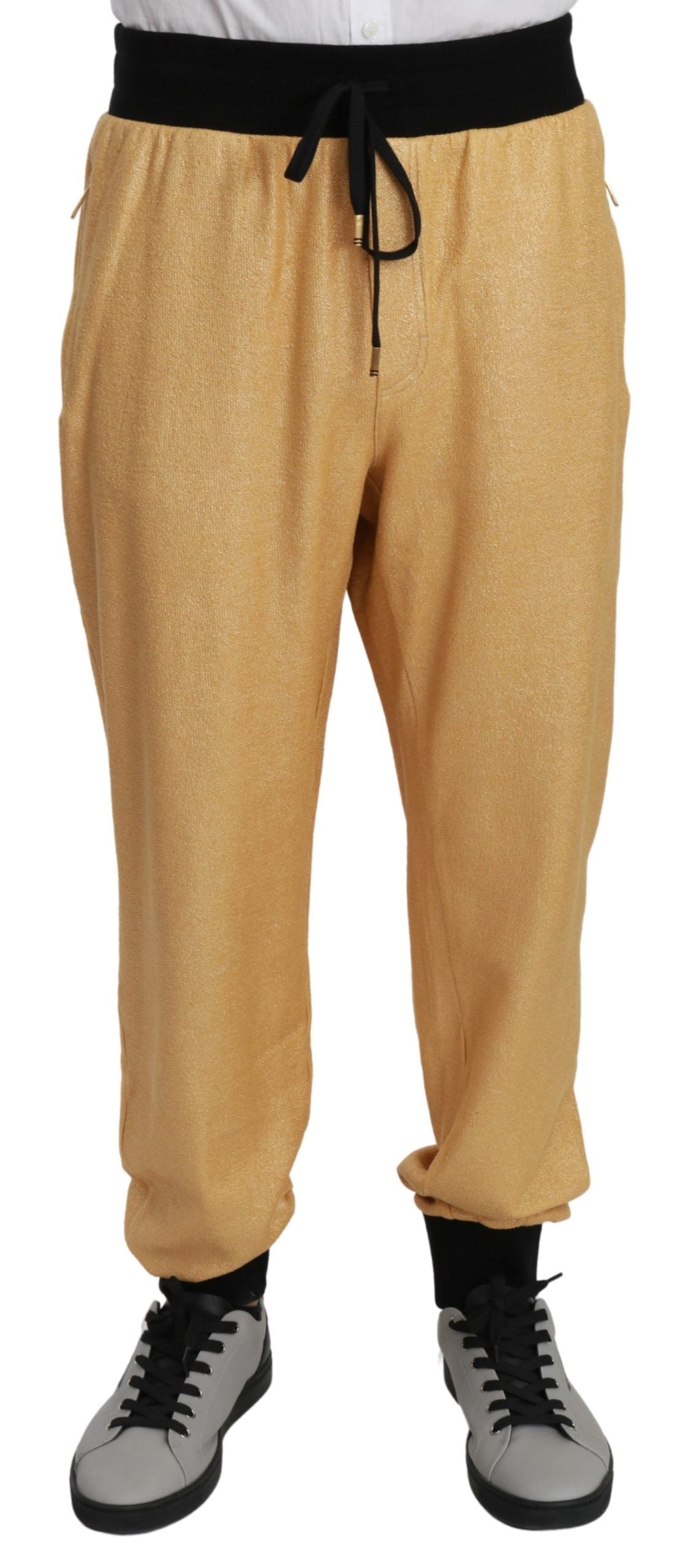 Pantaloni sportivi eleganti con motivo dorato Dolce &amp; Gabbana