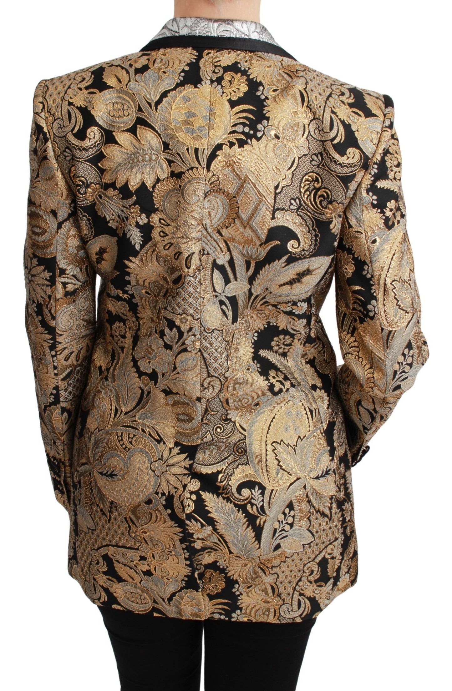 Dolce &amp; Gabbana Elegante blazer jacquard floreale dorato