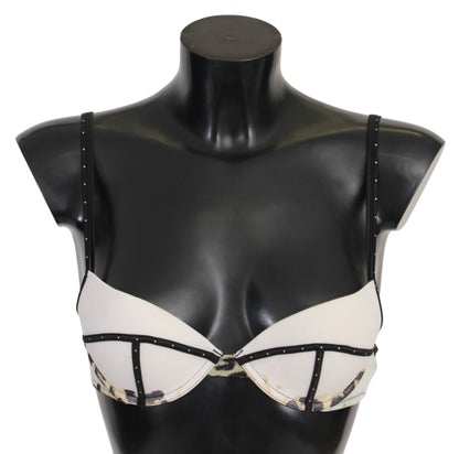 Just Cavalli Elegante reggiseno push-up bianco con dettagli logo